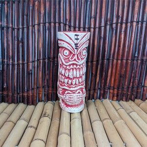 Frankie's Tiki Room Red Coral Lava Letch II Tiki Mug Big Toe Tiki Farm